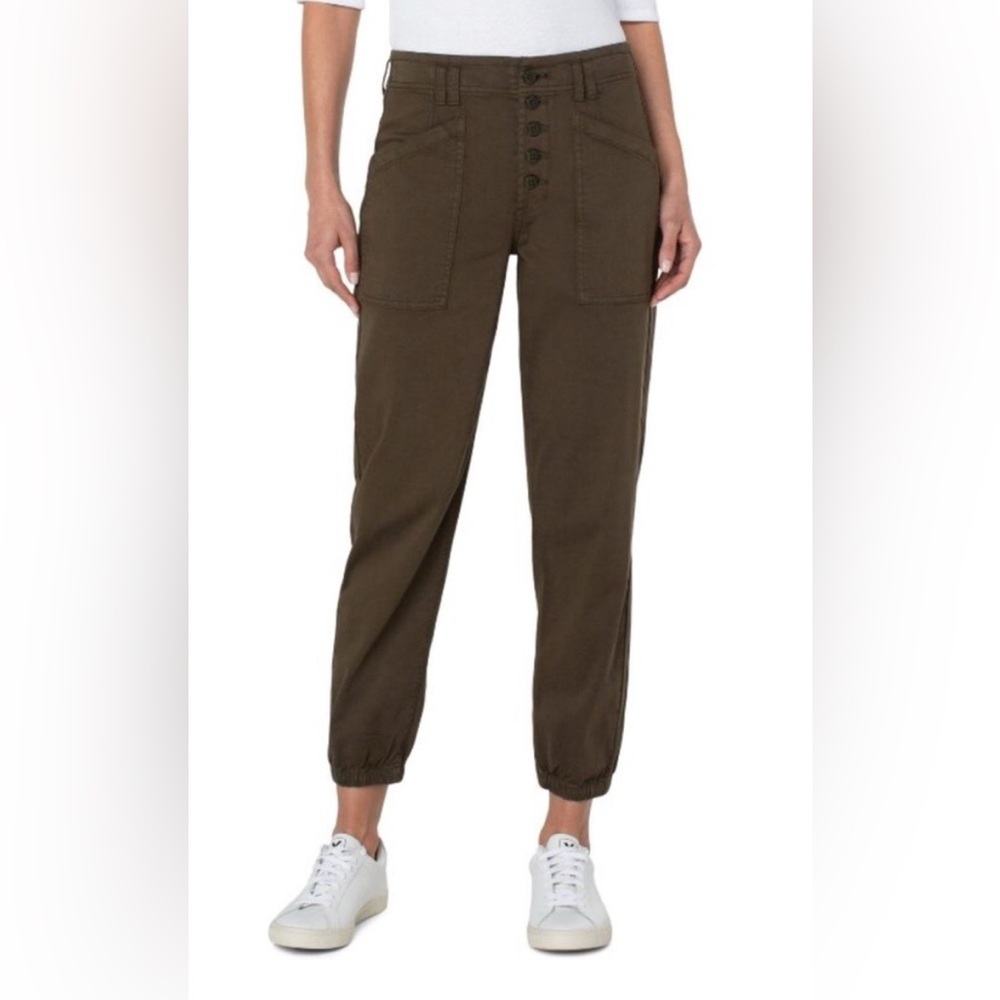 Liverpool Oregano Green The Jogger Pants Size 10/30